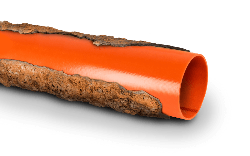 Broken sewer pipe needing trenchless repair