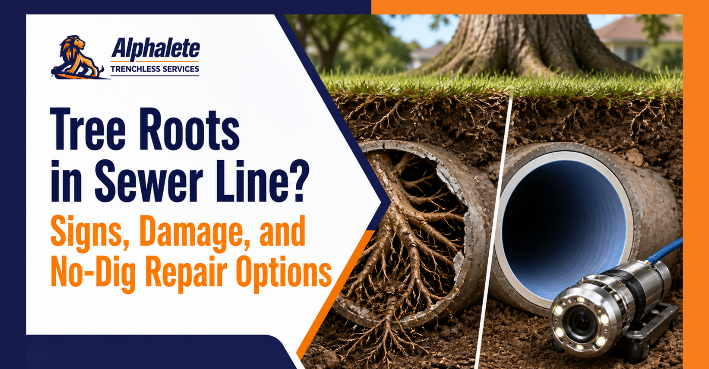 Sewer Line Repair Without Digging: How Trenchless Repair Fixes Root-Damaged Pipes