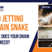 Hydro jetting and drain snake comparison graphic for Colorado Springs sewer and drain cleaning