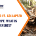 Cracked vs. collapsed sewer pipe comparison graphic