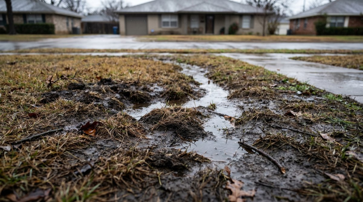 Soggy yard spots are among the classic backed up sewer line symptoms