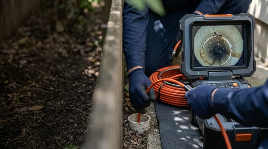 Trenchless Sewer Line Repair Elizabeth, CO: Sewer camera inspection of a Elizabeth sewer lateral